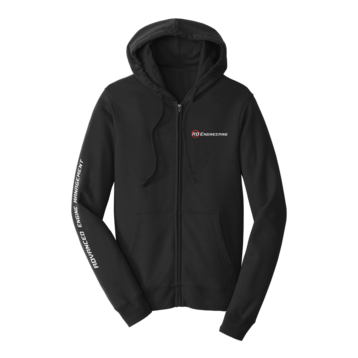 RD Engineering Logo ZipUp Hoodie - Black – RD Engineering, Inc.